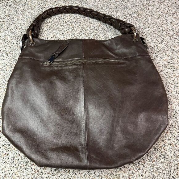 Fenn Wright Manson Brown Leather Hobo Bag with Braided Strap - Picture 4 of 8